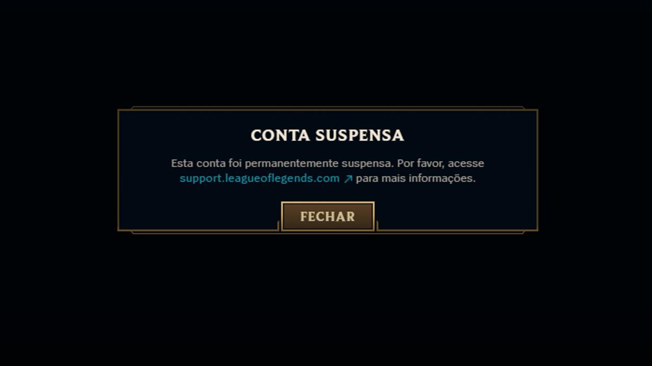 LoL: Bug de “Conta Suspensa” assusta jogadores no fim de semana - Mais  Esports