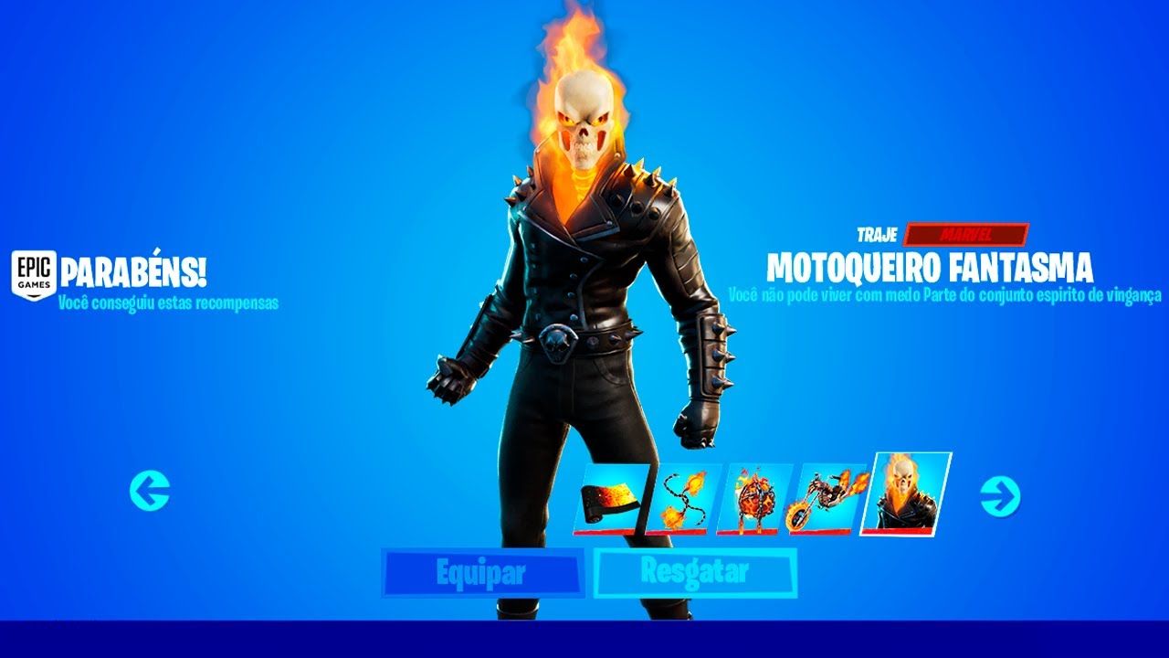 PEGANDO A NOVA SKIN GRATIS MOTOQUEIRO FANTASMA (MOTOQUEIRO FANTASMA SKIN  FORTNITE)