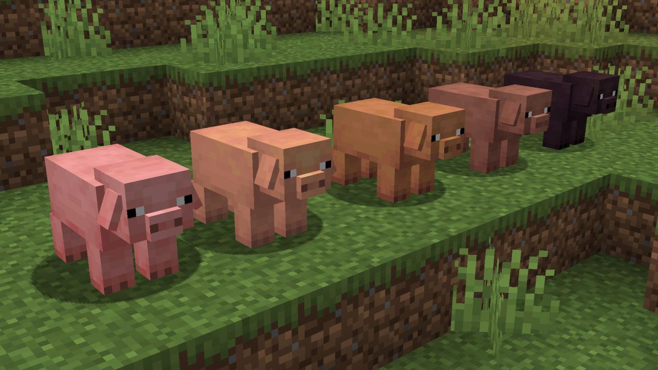 Five new variants of the pig texture! +Remodel : r/Minecraft
