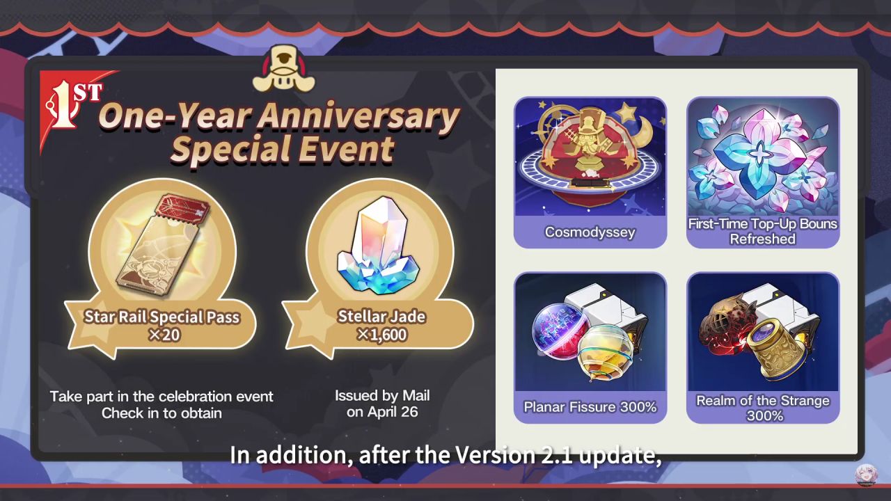 Honkai: Star Rail Version 2.1 One Year Anniversary - Events, Characters, Banners | FULL BREAKDOWN | MisterMenPlays.com | Build Guides, News, Patch Notes, Tier Lists