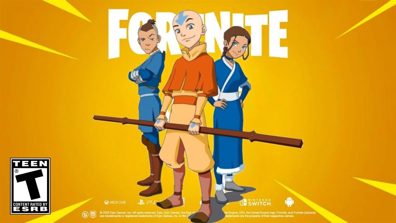 Fortnite x Avatar: A Lenda de Aang - Colaboração Chegando: Skin do Aang,  Planador Appa e Muito Mais na Loja de Itens Em Breve : r/ATLA