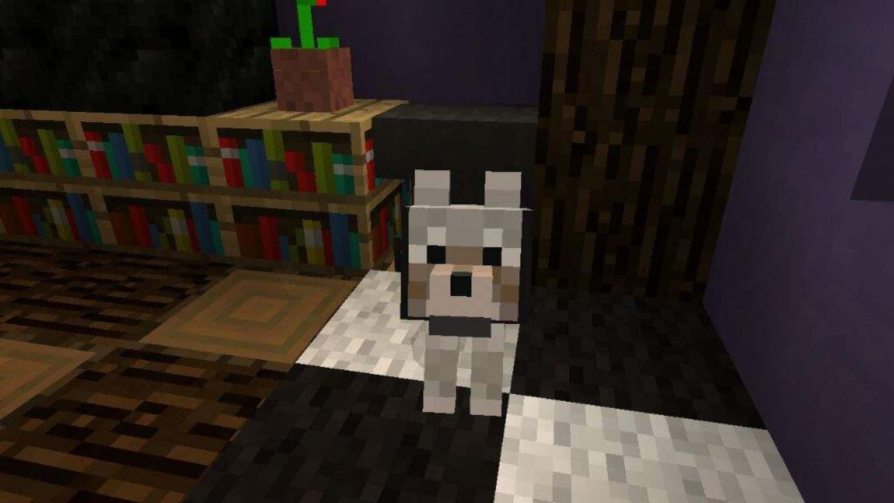 Download Majestic Minecraft Wolf in its Natural Habitat Wallpaper |  Wallpapers.com