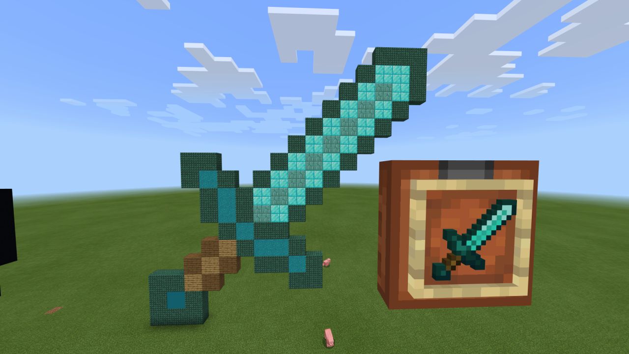 Arte de pixel de espada : r/Minecraft
