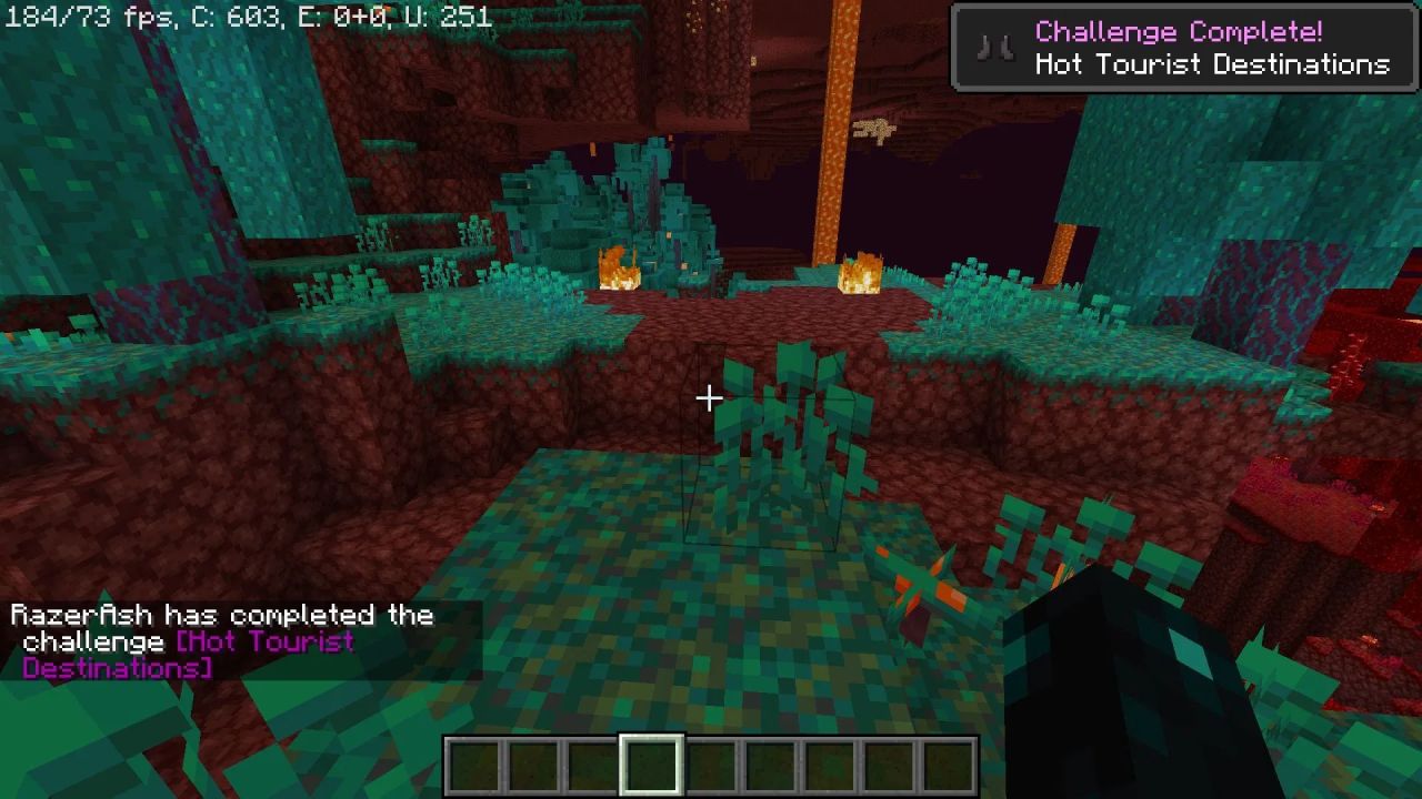 How to easily get 'Hot Tourist Destinations' advancement in Minecraft?
