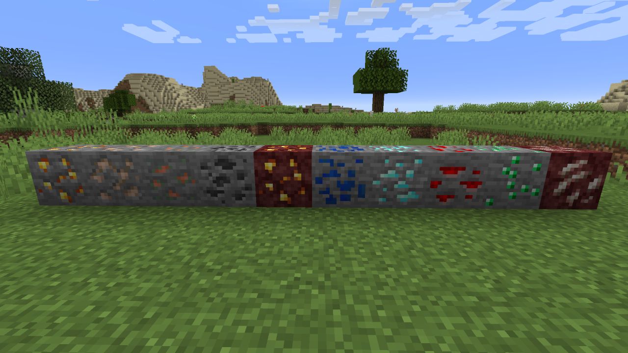 Todos os minérios e suas novas aparências : r/Minecraft
