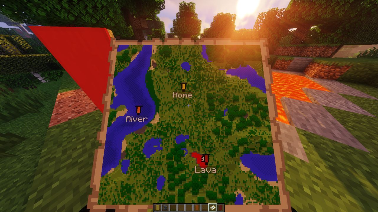 Right click a named banner with a map for it to show up as a waypoint! : r/ Minecraft