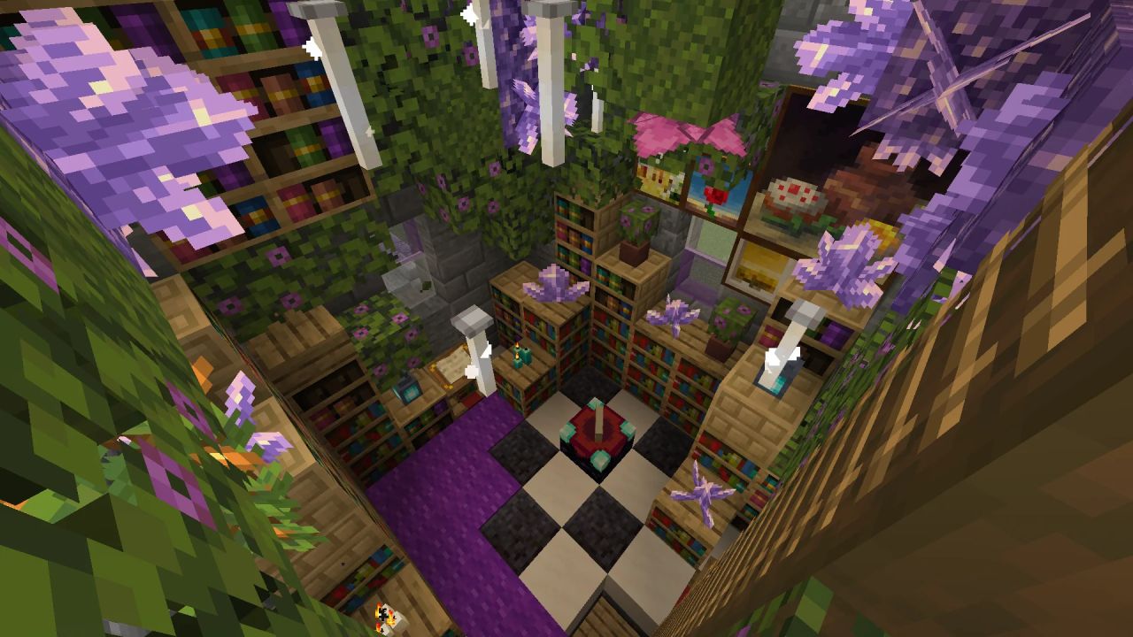 Decoração da Sala de Encantamentos que eu fiz : r/Minecraft