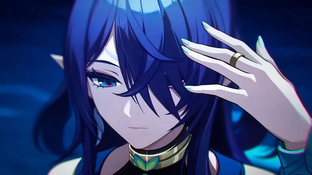 Lauma — Genshin Impact HD Wallpaper | Azure-Haired Elegance | 1920x1080 | Wallpaper Abyss
