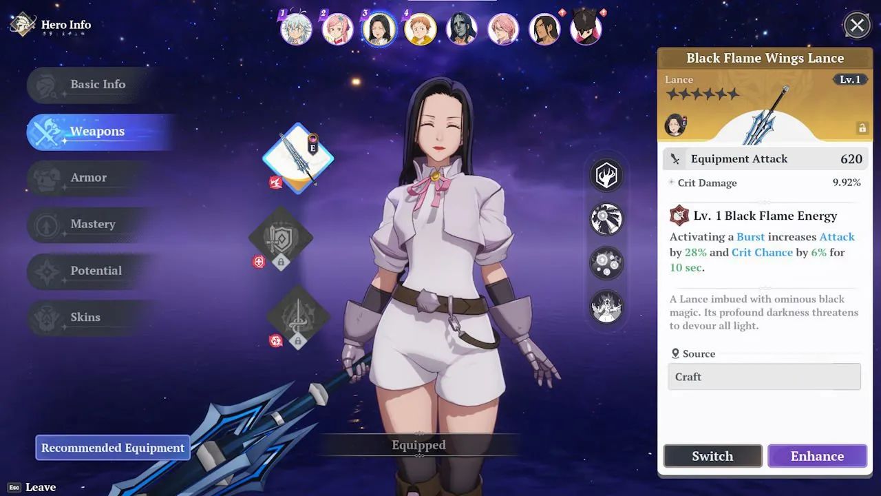 The Seven Deadly Sins: Origins Weapons Tier List