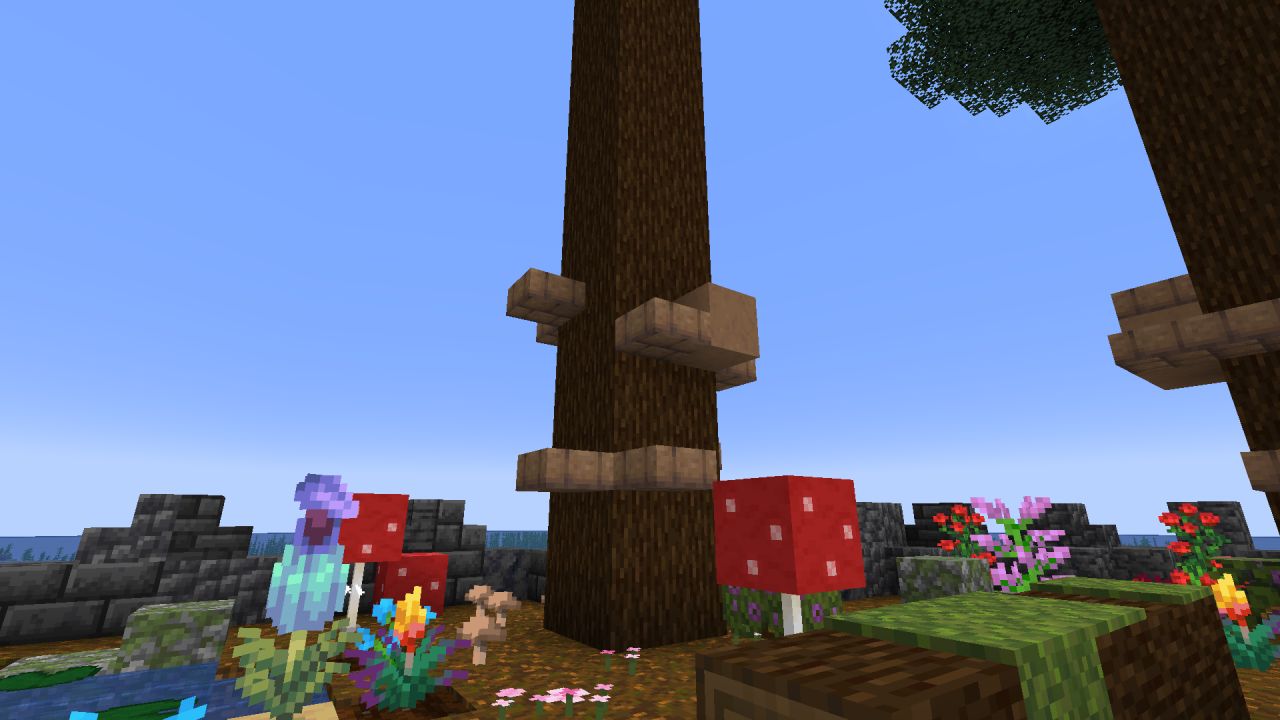 Shelf Mushrooms using Mud Brick Slabs : r/DetailCraft
