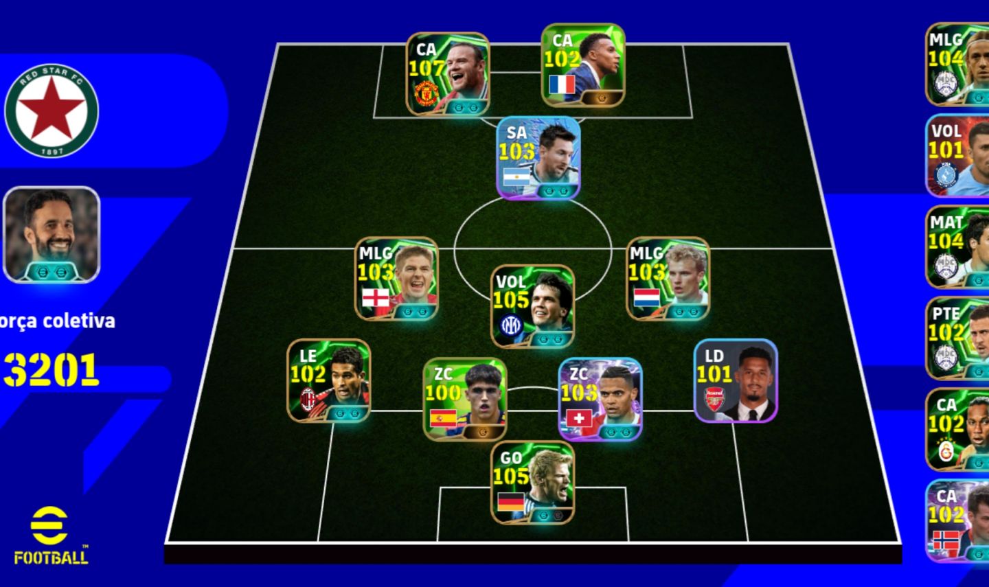 Conta eFootball Completa | Time 3201