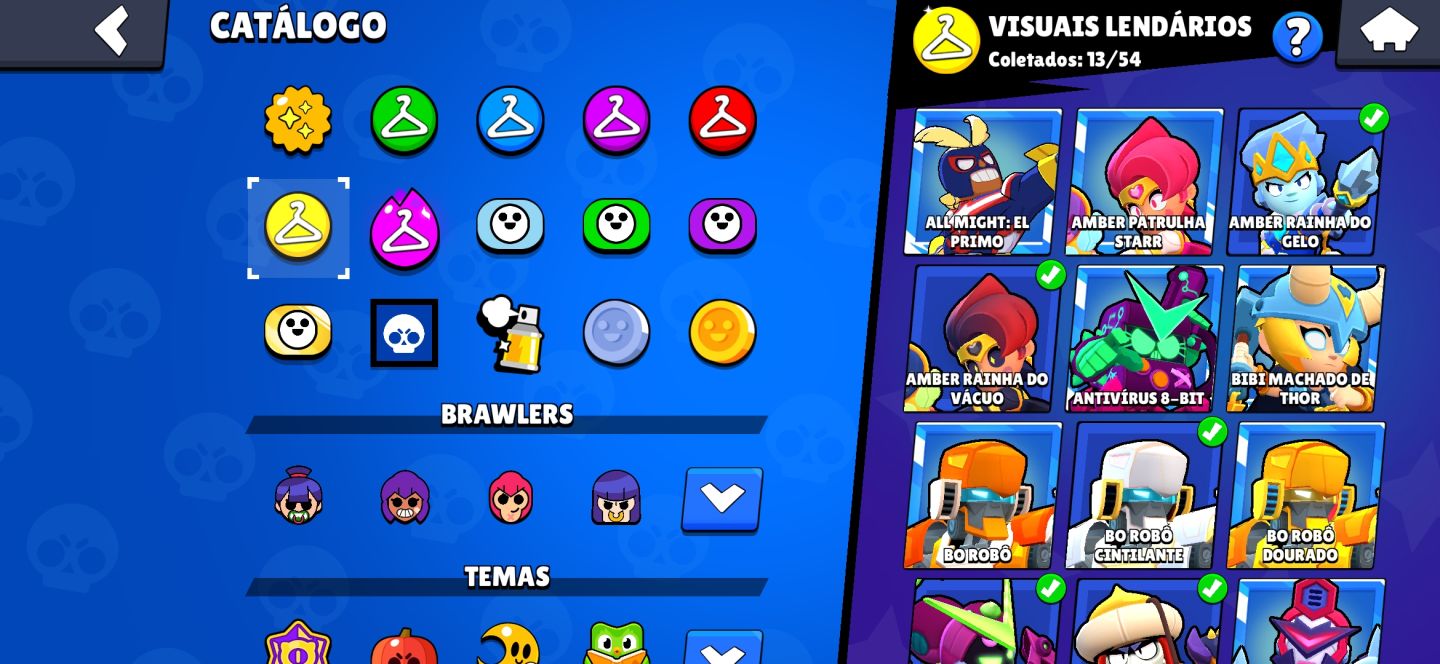CONTA BRAWL STARS FULL + DE 95 BRAWLERS PODE 11 E BUFFIES