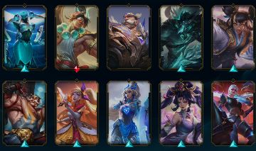 Conta league of legends platina com varias skins miticas e prestigios