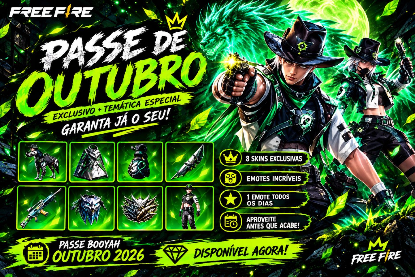 PROMOÇÃO LOJA PRIME [ GARENA FREE FIRE ] MÊS DE OUTUBRO