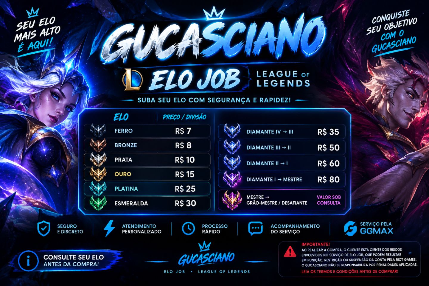 ELO JOB LEAGUE OF LEGENDS Super Promoçao hoje,começo todos os trabalhos hoje.