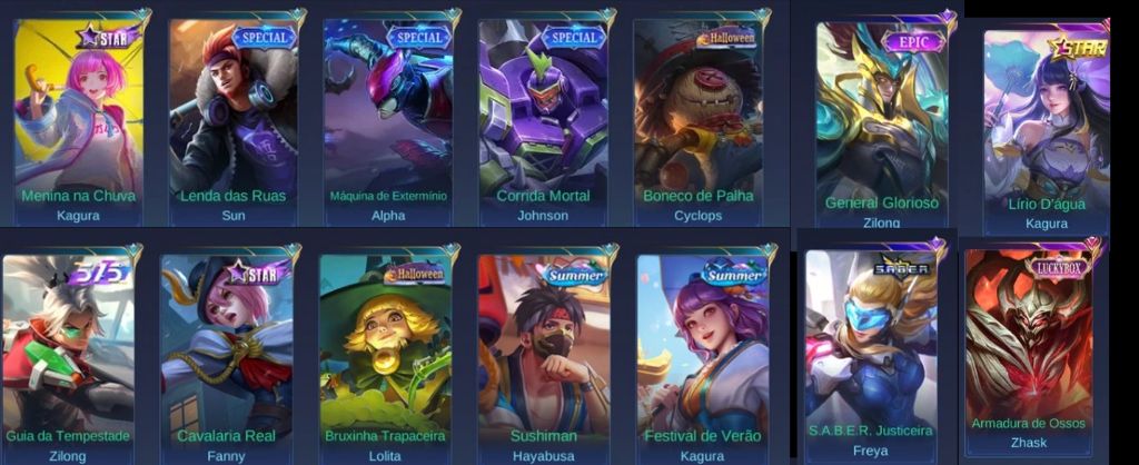 CONTA MLBB - COLLECTOR ANGELA - MUITAS SKINS