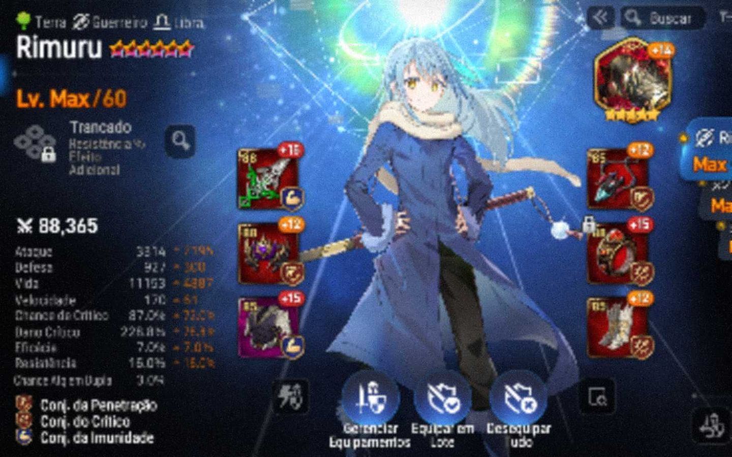 CONTA EPIC SEVEN MID GAME RIMURU E VARIOS ML