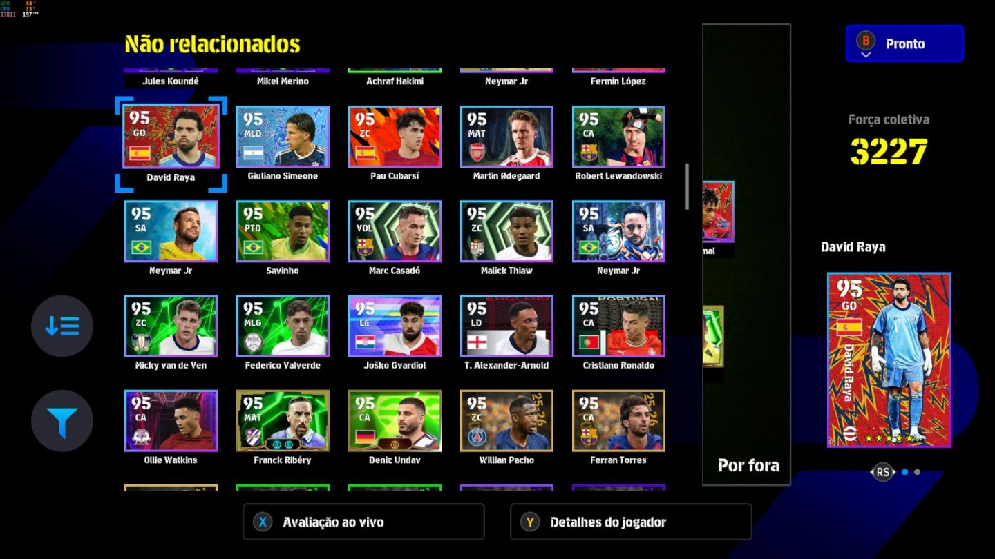 Conta PC Steam Pelé 108, Varane 107, Van Dick 105, Kahn 106, Bergkamp 105 e CIA