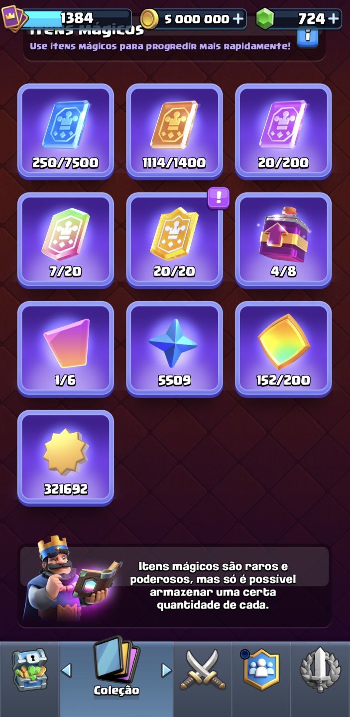 Conta Clash Royale criada desde 2016 e nível máximo