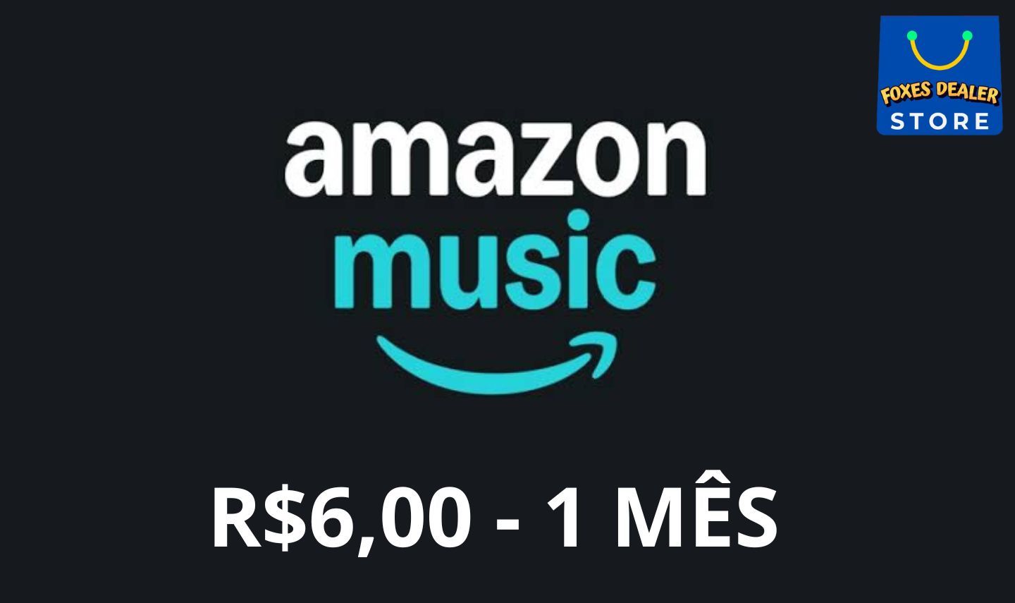 AMAZON MUSIC (1 MÊS) + ACESSO A TODOS OS BENEFÍCIOS