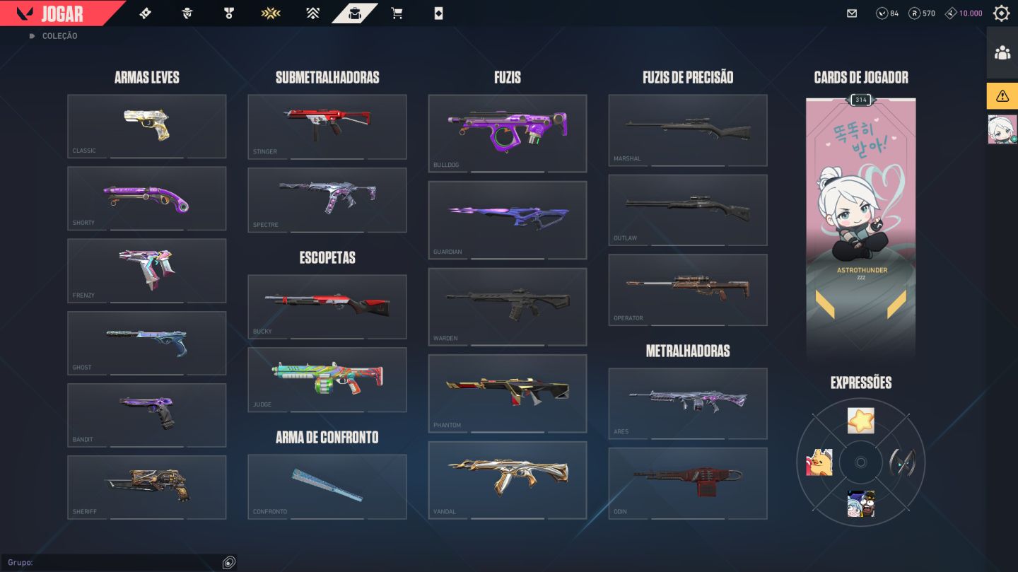 CONTA VALORANT com skin champions 2022