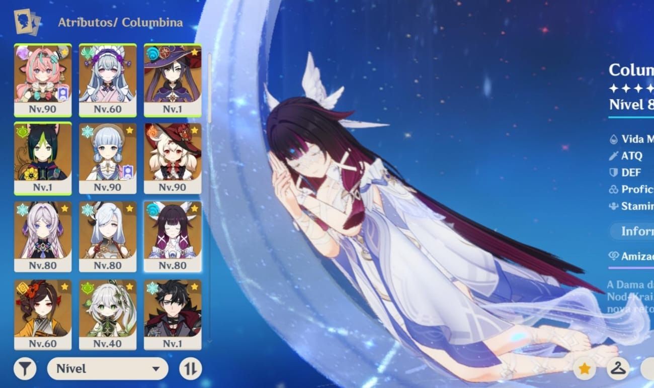 CONTA GENSHIN COM KLEE + AYAKA COM SKIN E MUITO MAIS