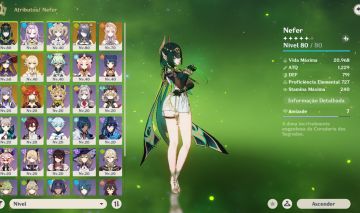 (PREÇO NEGOCIÁVEL) CONTA GENSHIN IMPACT NEFER C1+ASSINATURA, LAUMA+ASSINATURA
