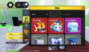 Conta com yeti e leopard no inventário level max