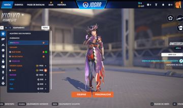 Conta Overwatch Main Kiriko e Ashe (skin Mítica Kiriko e LeSserafim)