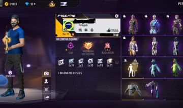 Conta Free Fire com Skins Raras + Armas Atributadas Nivel 73