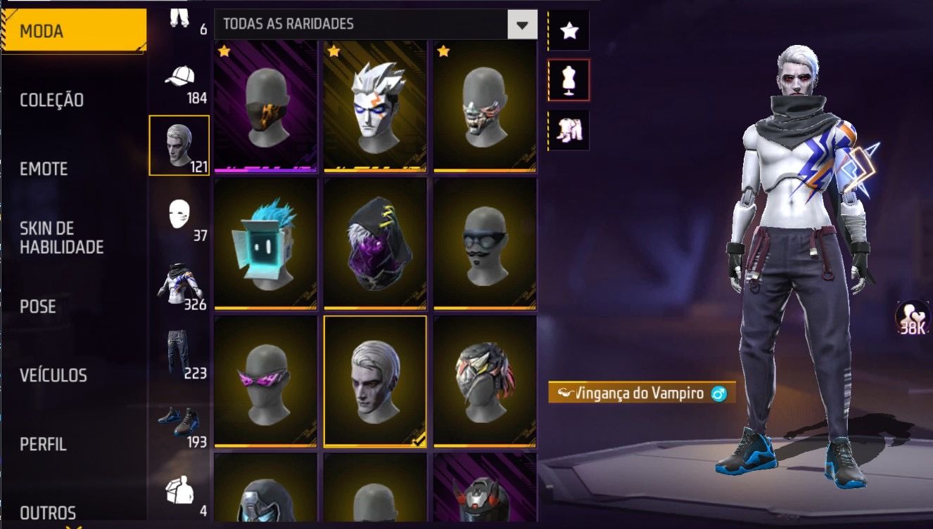 CONTA FF+ 326 PEITAS + JAQUTA ASUS + COELHÃO + MARIONETE + XM8 ATRIBUTADA