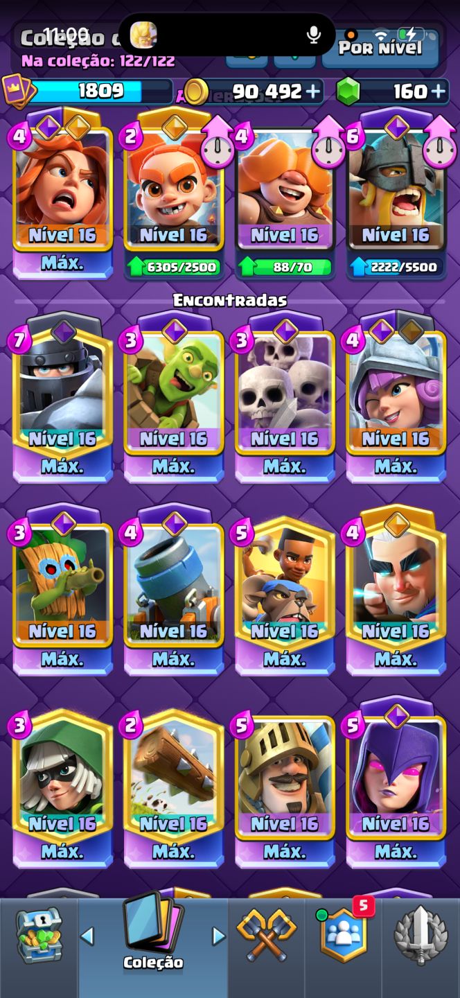 CONTA DE CLASH ROYALE FULL ARENA