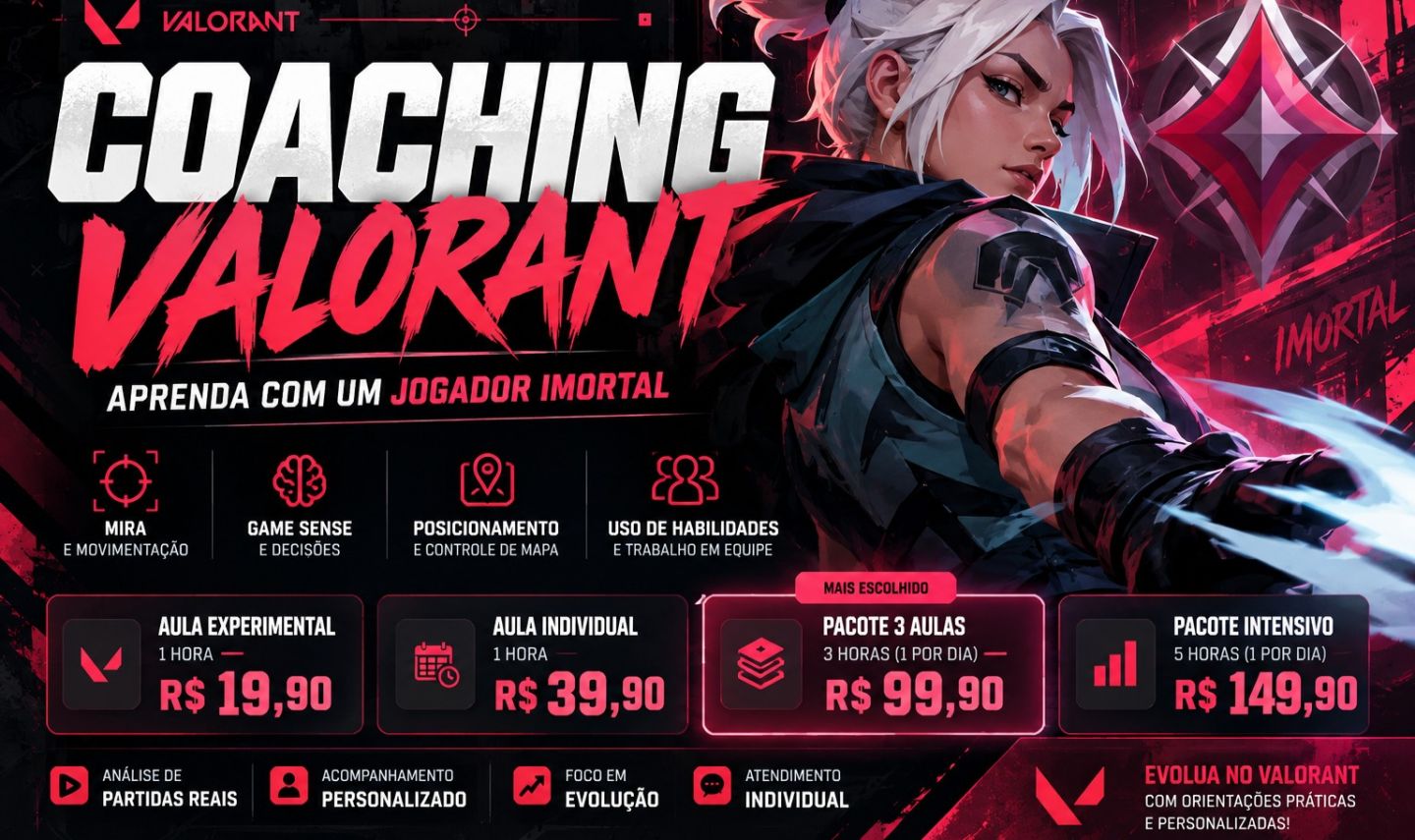 COACHING VALORANT | EVOLUA COM UM JOGADOR IMORTAL