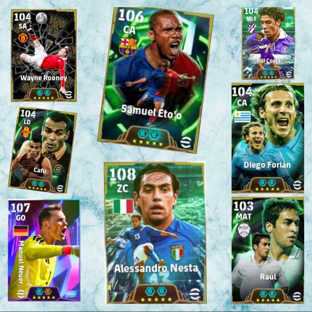 Conta efootball mobile com varios jogadores lendário,show time somente konami id