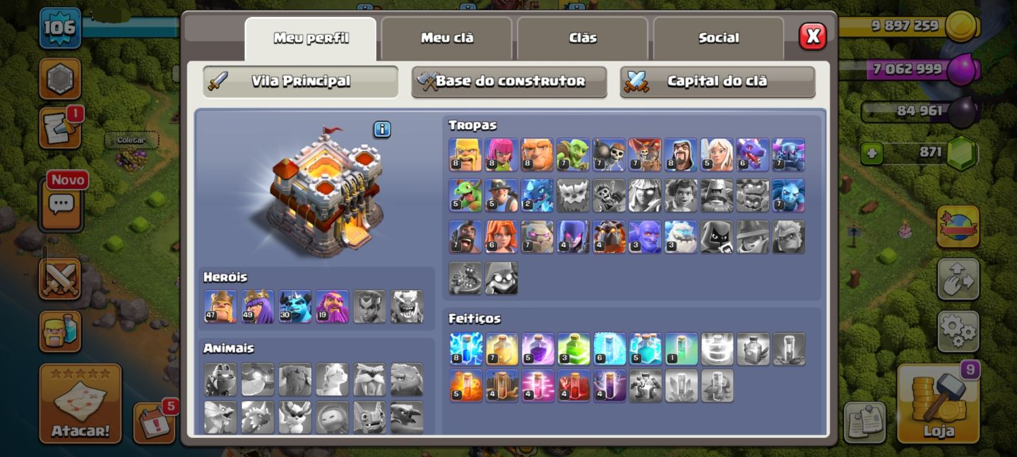 2 CONTAS DE CLASH OF CLANS