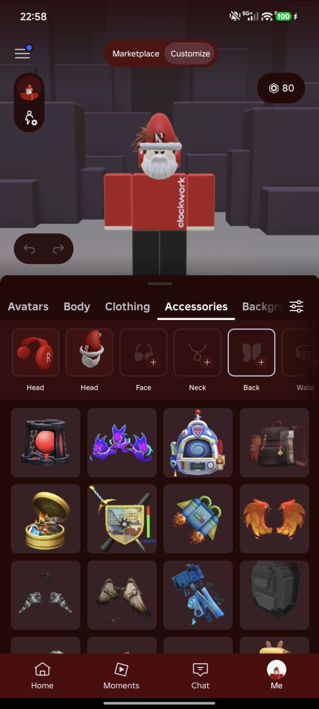 Conta de Roblox com redclockwork