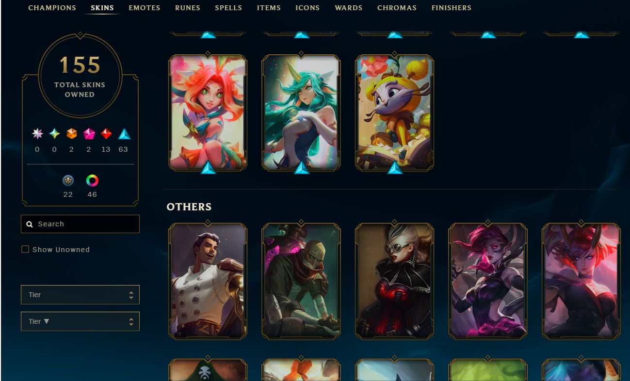 CONTA NÍVEL 258 ESMERALDA 4 HONRA 5 155 SKINS