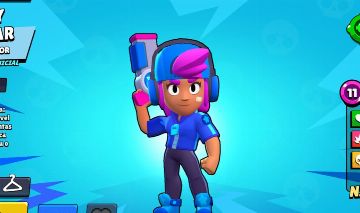 Conta de brawl rara com a skin da Shelly estelar