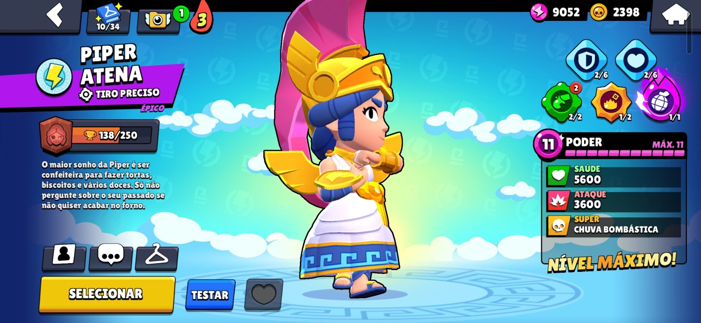 CONTA BRAWL STARS, EXTREMAMENTE GEMADA, DIVERSAS SKINS, E PASSES