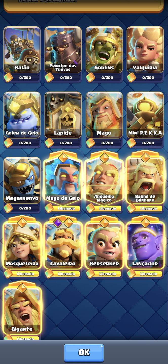 Conta full de clash royale