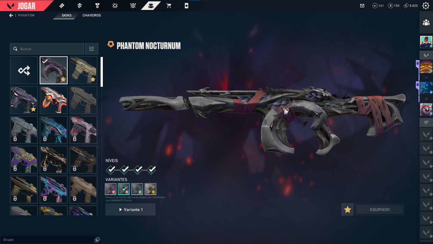 CONTA VALORANT MUITAS SKINS