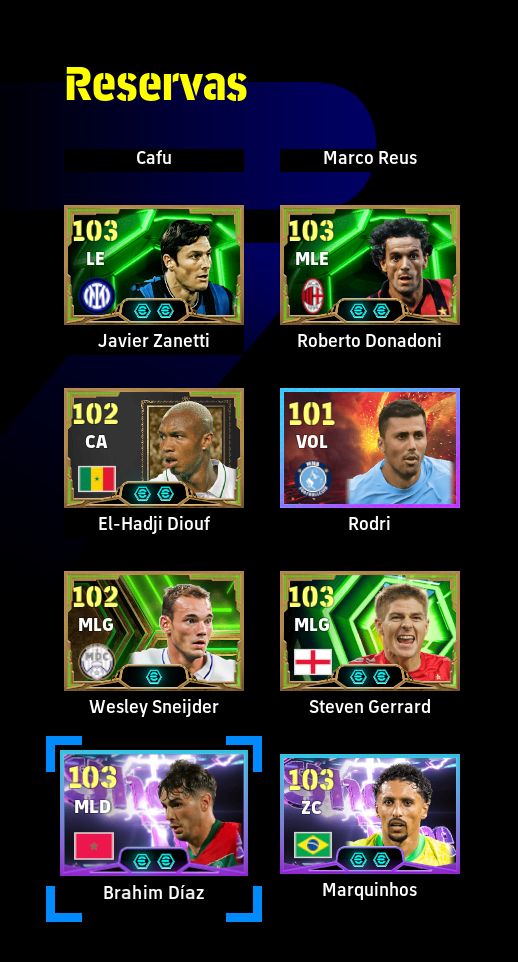 CONTA eFOOTBALL 2026 | MESSI 110, RONALDINHO, ROONEY 107 + CRAQUES LENDÁRIOS!