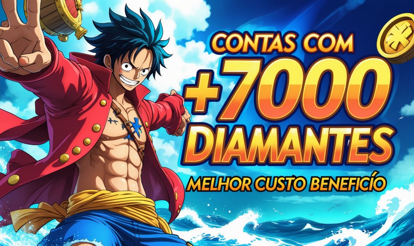[MAIS BARATO]Contas One Piece Bounty Rush 7K DIAMANTES e Luffy Nikka[AUTOMATICA]
