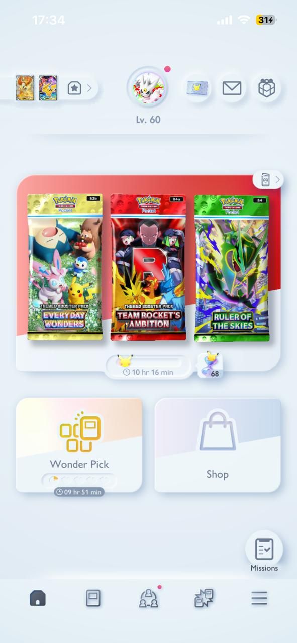 Level 60 | +14.000 cartas | Pika + Raichu Crown | 27 immersives | 45 shiny lv2