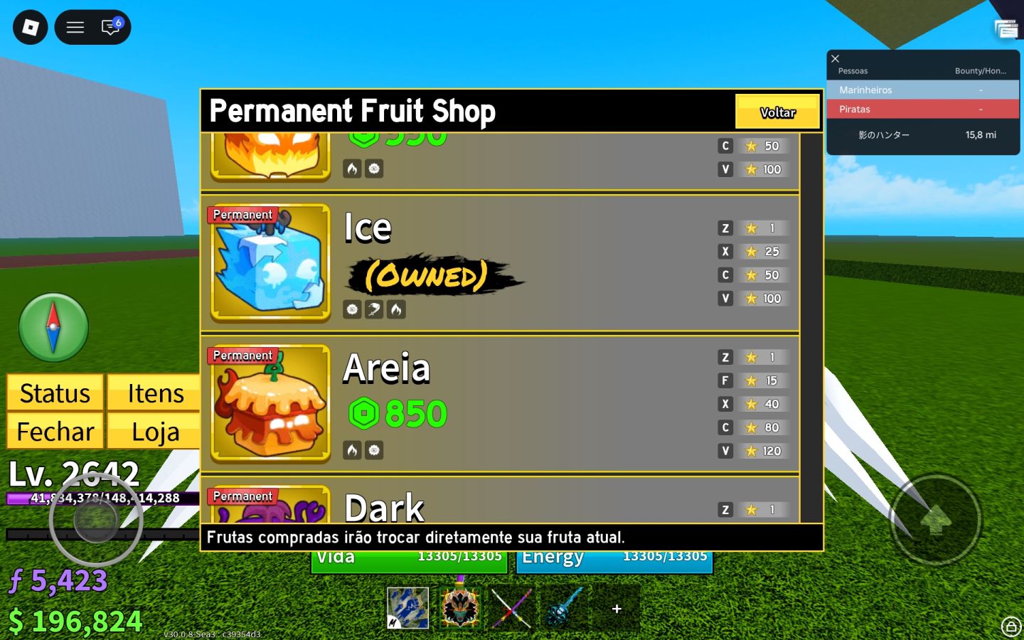 Conta blox fruits
