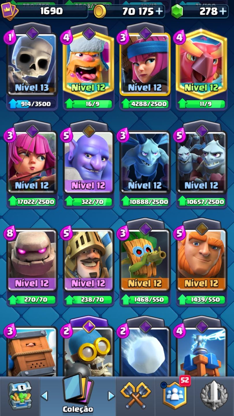 CONTA CLASH ROYALE MAXIMIZADA! NÍVEL 16, VÁRIAS CARTAS NÍVEL 16 E HERÓIS