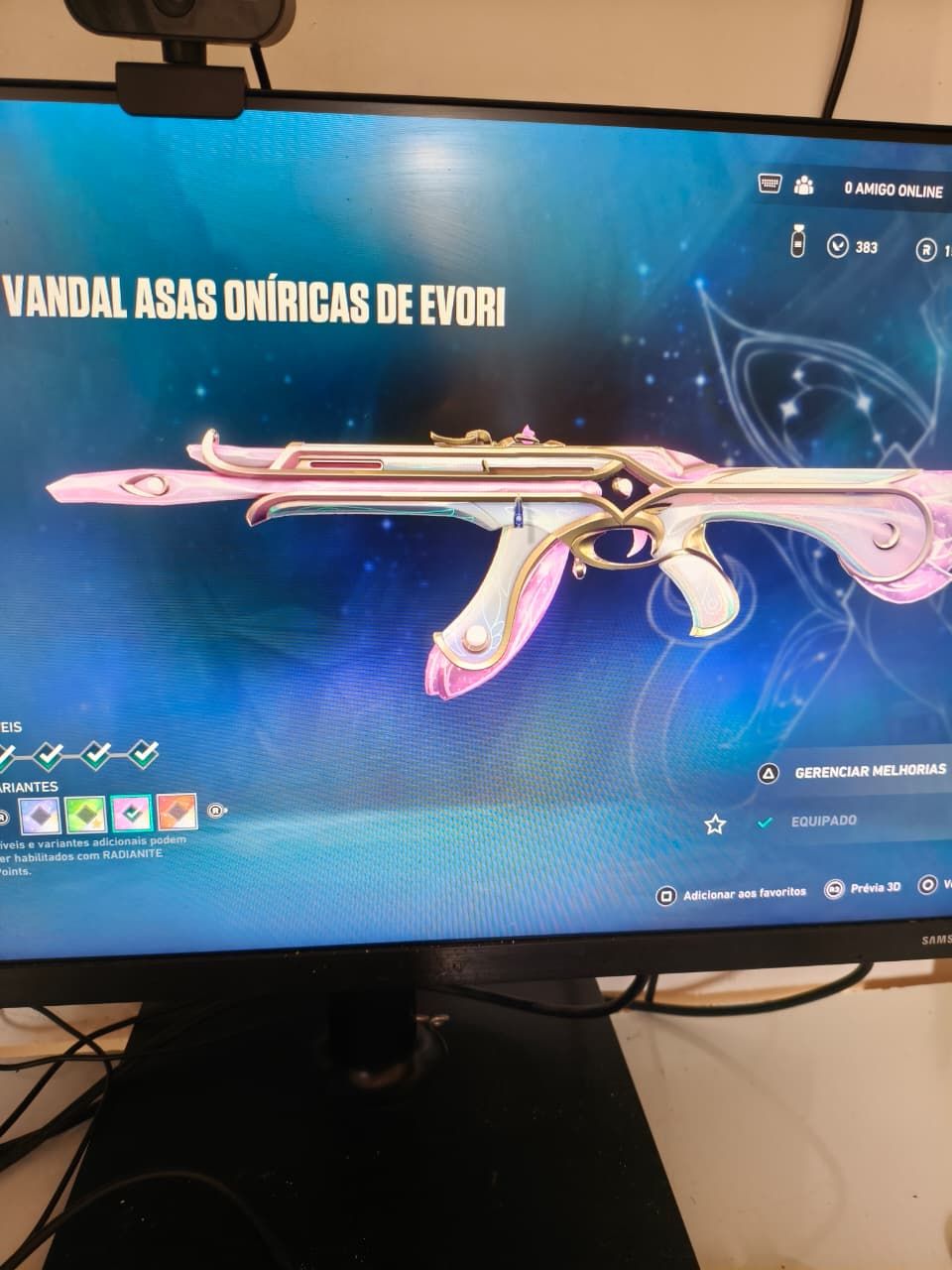 Conta valorant com varias vandal e uma karambit/ conta smurf, jogada muito pouco
