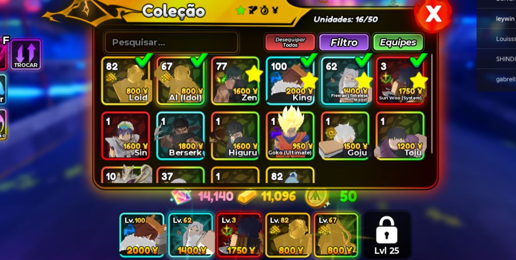 Conta roblox com dois estilos secretos no volleybol legends + Clover origin