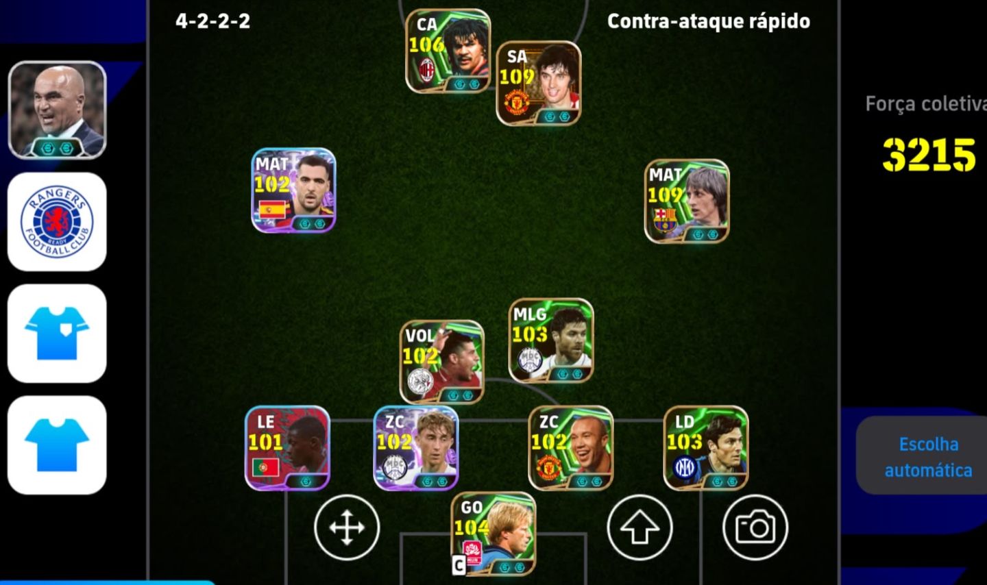 CONTA eFOOTBALL TOP: FORÇA 3215 | CRUYFF 109, BEST 109, GULLIT 106 E KAHN!