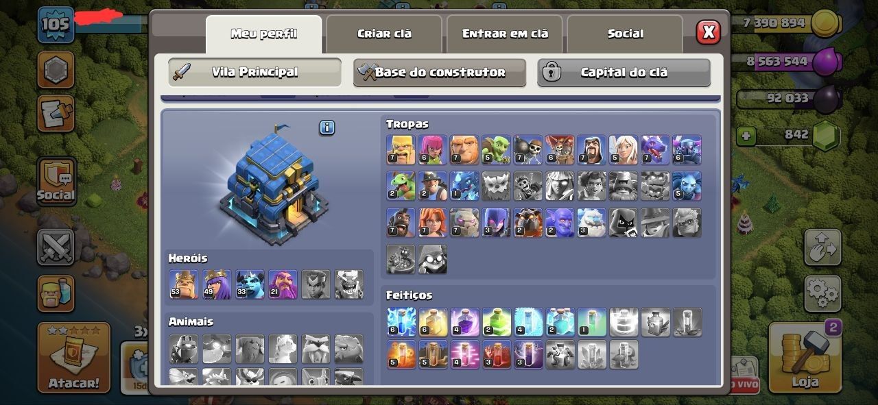 CONTA CLASH OF CLANS CV12